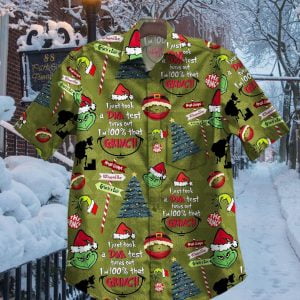 Merry Christmas Grinch Baen Short Sleeves Hawaiian Shirtproduct photo 1