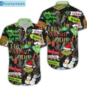 Merry Christmas Hot Grinch Christmas Vintage Hawaiian Shirtproduct photo 1