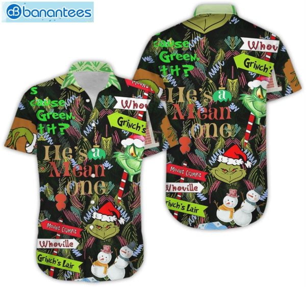 Merry Christmas Hot Grinch Christmas Vintage Hawaiian Shirtproduct photo 1