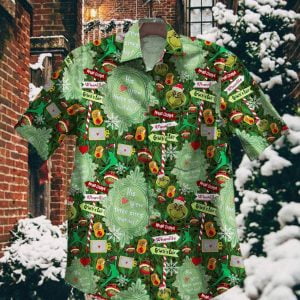 Merry Christmas Hot Grinch Hawaiian Shirtproduct photo 1