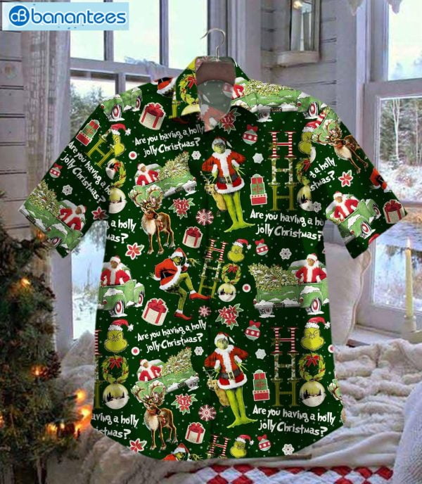 Merry Christmas Hot Grinch Hoho Hawaiian Shirtproduct photo 1