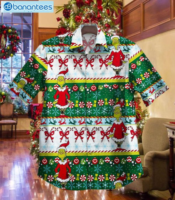 Merry Christmas Hot Grinch Pattern Vintage Hawaiian Shirtproduct photo 1