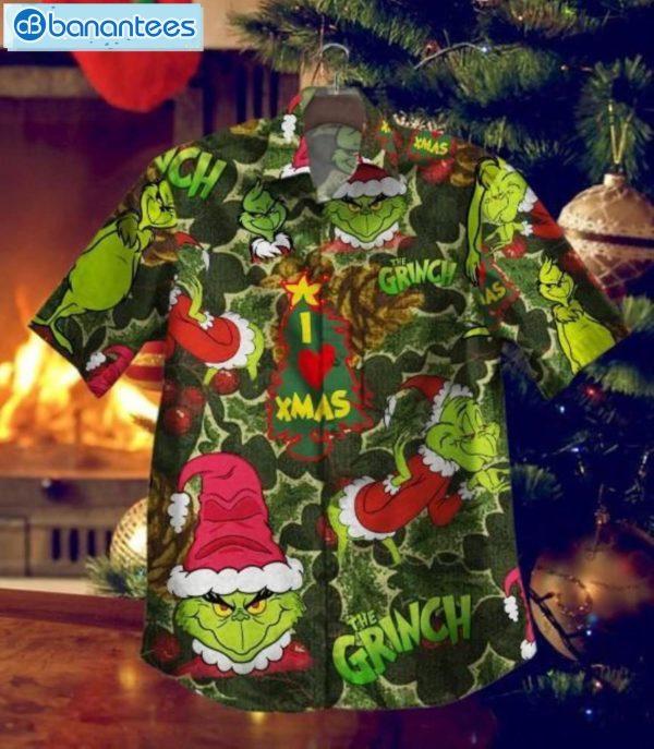 Merry Christmas Hot Grinch Vintage Hawaiian Shirtproduct photo 1