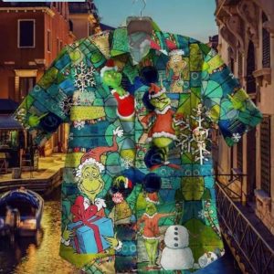 Merry Christmas The Grinch Vintage Hawaiian Shirtproduct photo 1