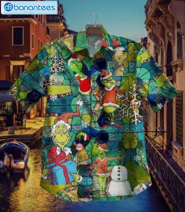 Merry Christmas The Grinch Vintage Hawaiian Shirtproduct photo 1
