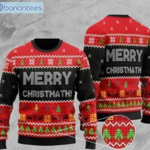 Merry Christmath Math Christmas Ugly Sweater Product Photo 1