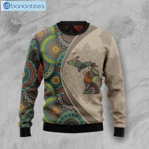 Michigan Mandala Christmas Ugly Sweater Product Photo 1