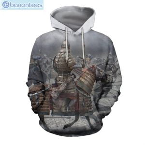 Mongol Warriors War All Over Print 3D Hoodie Product Photo 2