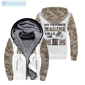 My Favorite Marine Calls Me Mom All Over Print Fleece Zip Hoodieproduct photo 1