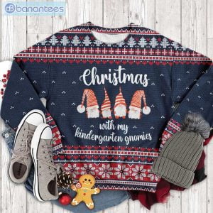 My Kindergarten Gnomies Teacher Christmas Ugly Sweater Product Photo 1
