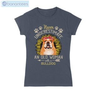 Never Underestimate An Old Woman With A Bulldog T-Shirt Long Sleeve Tee Product Photo 2