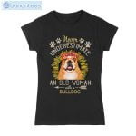 Never Underestimate An Old Woman With A Bulldog T-Shirt Long Sleeve Tee Product Photo 1