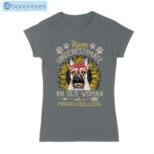 Never Underestimate An Old Woman With A French Bulldog T-Shirt Long Sleeve Tee Product Photo 3