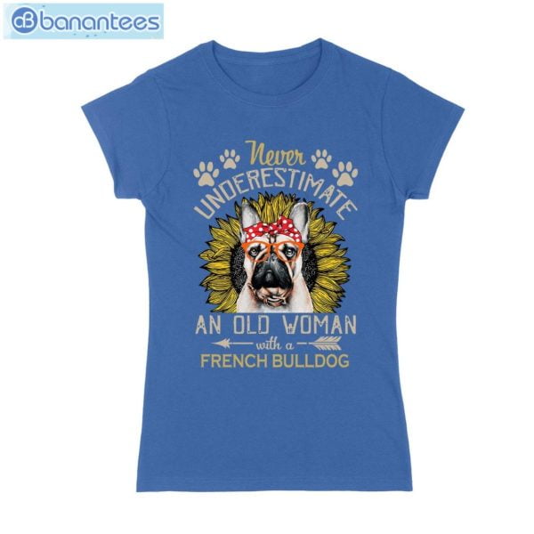 Never Underestimate An Old Woman With A French Bulldog T-Shirt Long Sleeve Tee Product Photo 4