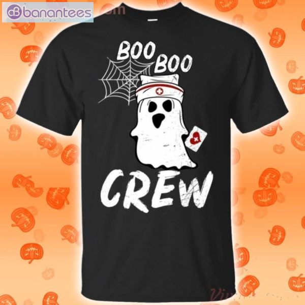 Nurse Ghost Boo Boo Crew Funny Halloween T-Shirt Product Photo 1