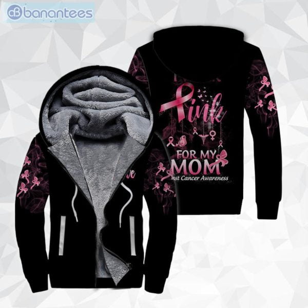 October Pink For Girl Woman Breast All Over Print Fleece Zip Hoodieproduct photo 1