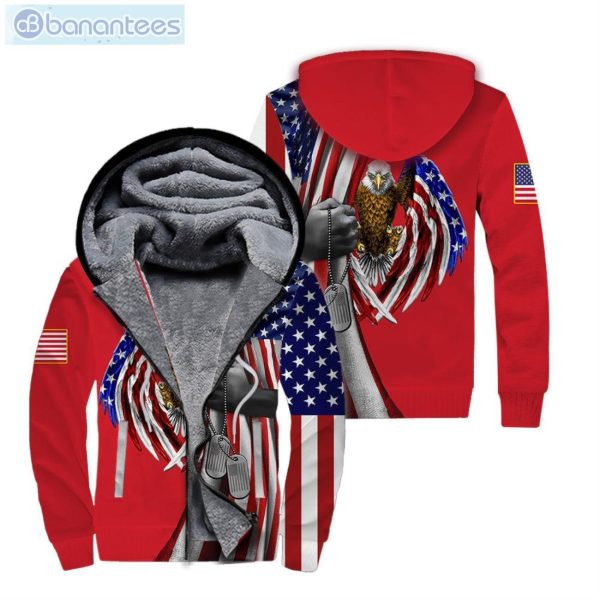 On Friday We Wear Red All Over Print Fleece Zip Hoodieproduct photo 1