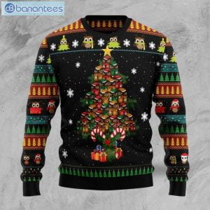 Owl Christmas Tree Christmas Ugly Sweater Product Photo 1