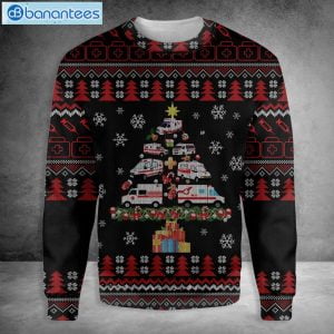 Paramedic Ambulance Christmas Ugly Sweater Product Photo 1