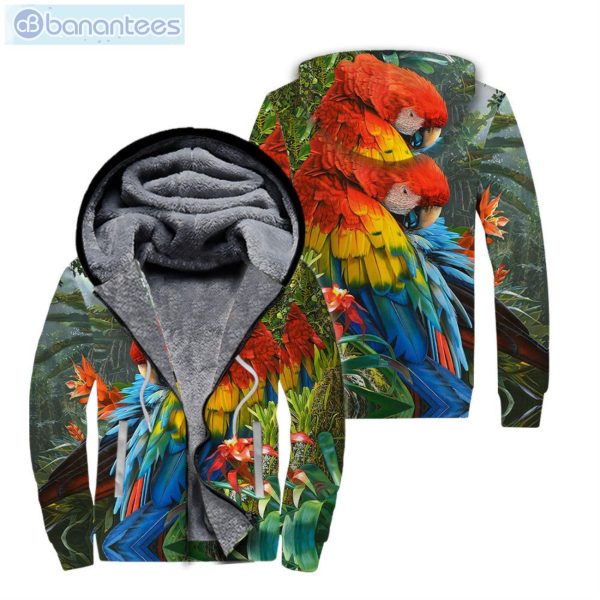 Parrots Lover Hawaiian All Over Print Fleece Zip Hoodieproduct photo 1