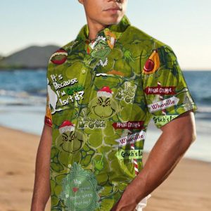 Patricks Day Grinch Christmas Hawaiian Shirtproduct photo 1