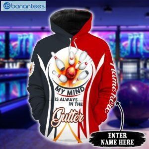 Personalized Bowling My Mind Is Always In The Gutter 3D Leggings Hoodie Set Product Photo 3