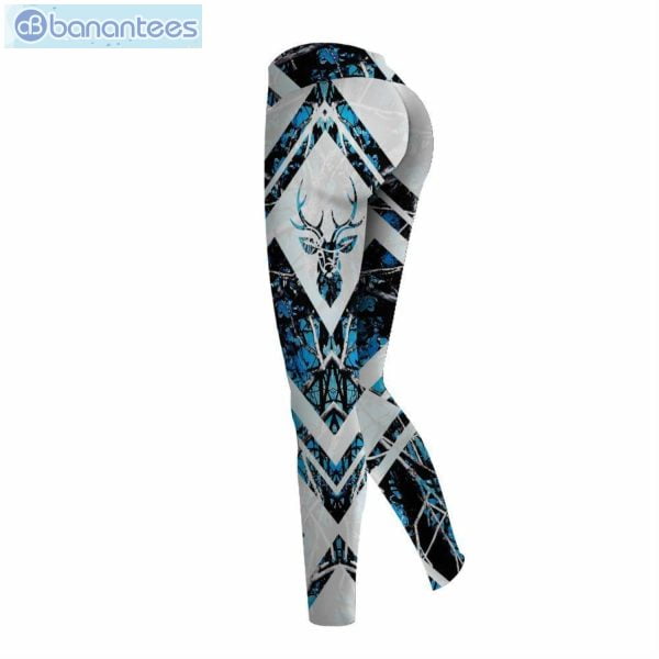 Personalized Deer Hunting Blue And White Unique 3D Combo Hoodie And Leggings Product Photo 3