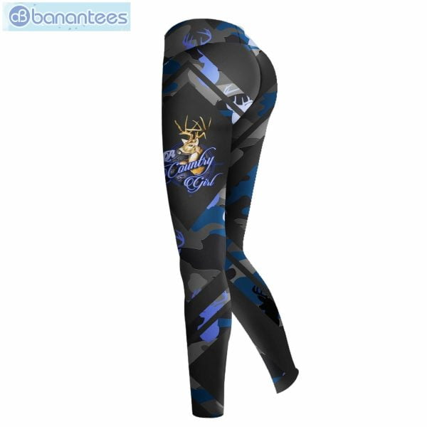 Personalized Deer Hunting Camo Blue Unique 3D Hoodie And Leggings Set Product Photo 3