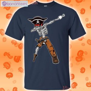 Pirate Dabbing Skeleton Halloween Funny T-Shirt Product Photo 4