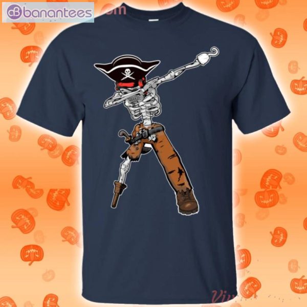 Pirate Dabbing Skeleton Halloween Funny T-Shirt Product Photo 4