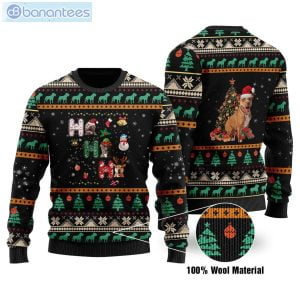 Pitbull Ho Ho Ho Christmas Ugly Sweater Product Photo 1
