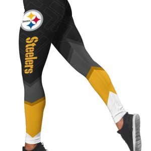 Pittsburgh Steelers Black And Yellow Hoodie And Leggings Set Product Photo 3