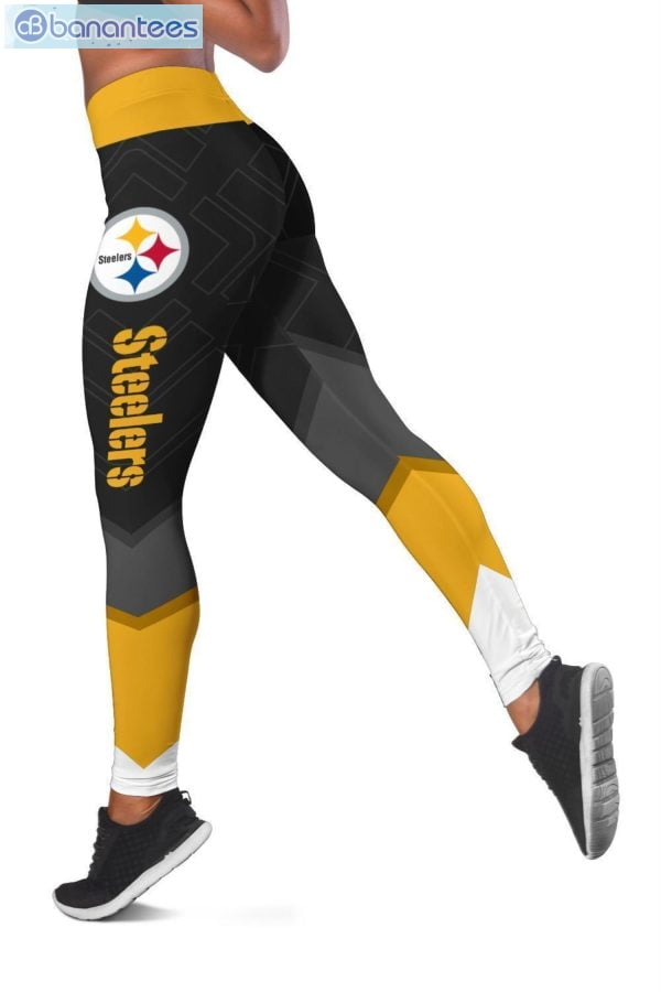 Pittsburgh Steelers Black And Yellow Hoodie And Leggings Set Product Photo 3
