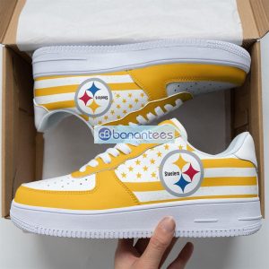 Pittsburgh Steelers Lover Striped Style Best Gift Air Force Shoes For Fans Product Photo 1