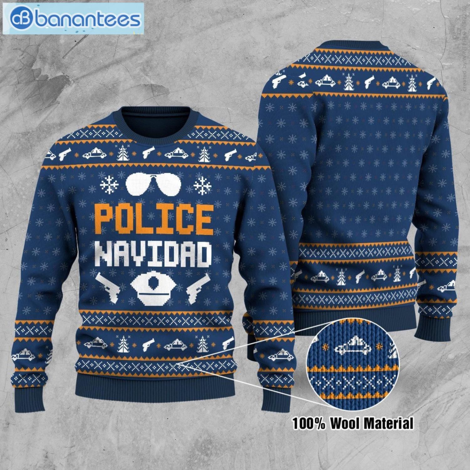 Police Navidad Knit Sweater For Men And Women Police Navidad Knit Sweater For Men And Women Product Photo 1