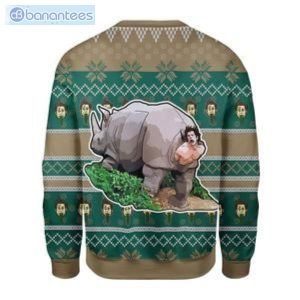 Rhino Giving Birth Ugly Christmas Sweater Product Photo 1