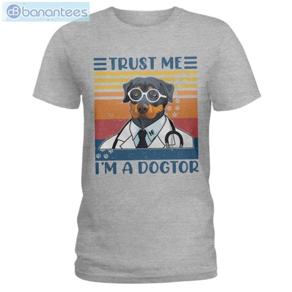 Rottweiler Trust Me I'm A Dogtor T-Shirt Long Sleeve Tee Product Photo 2