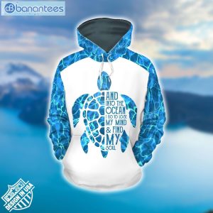 Sea Turtle And Into The Ocean I Go To Lose My Mind Leggings Hoodie Set Product Photo 1