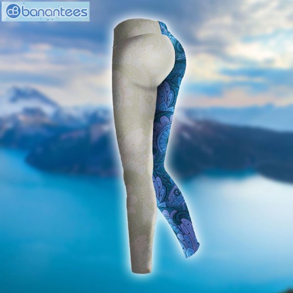 Sea Turtle Blue And Black Best Design 3D Printed Leggings Hoodie Set Product Photo 3