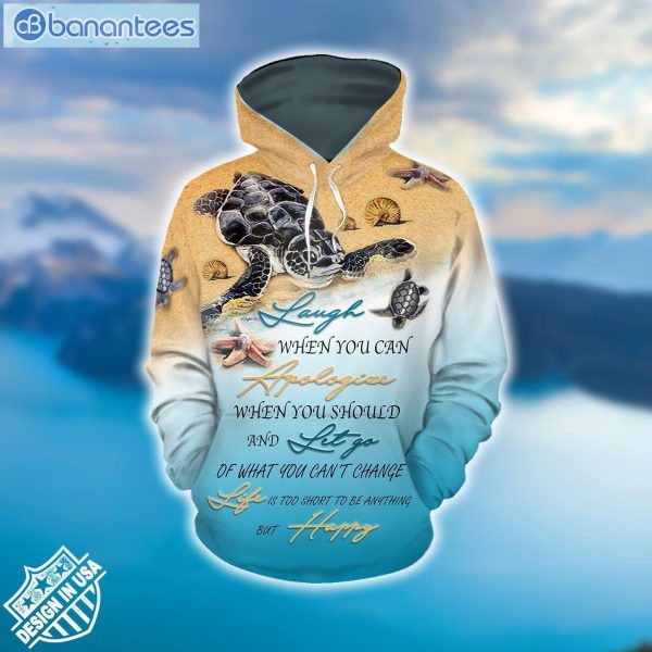 Sea Turtle Blue And Tan Awesome Design 3D Printed Leggings Hoodie Set Product Photo 1
