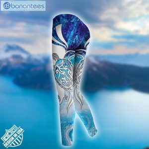 Sea Turtle Blue And White Popular Design 3D Printed Leggings Hoodie Set Product Photo 3