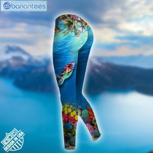 Sea Turtle Blue Awesome Design 3D Printed Leggings Hoodie Set Product Photo 3