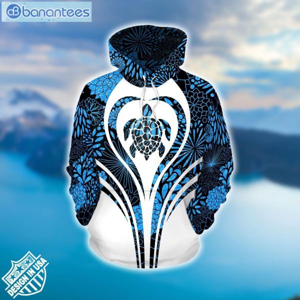 Sea Turtle Blue Popular Design 3D Printed Leggings Hoodie Set Product Photo 1