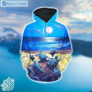 Sea Turtle Blue Unique Design 3D Printed Leggings Hoodie Set Product Photo 1