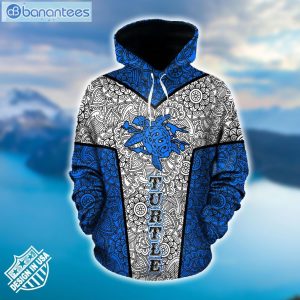 Sea Turtle Mandala Blue And White Unique Design 3D Printed Leggings Hoodie Set Product Photo 1