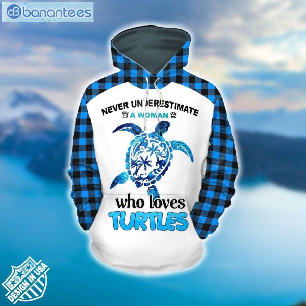 Sea Turtle Never Underestimate A Women Who Loves Turtles Leggings Hoodie Set Product Photo 1