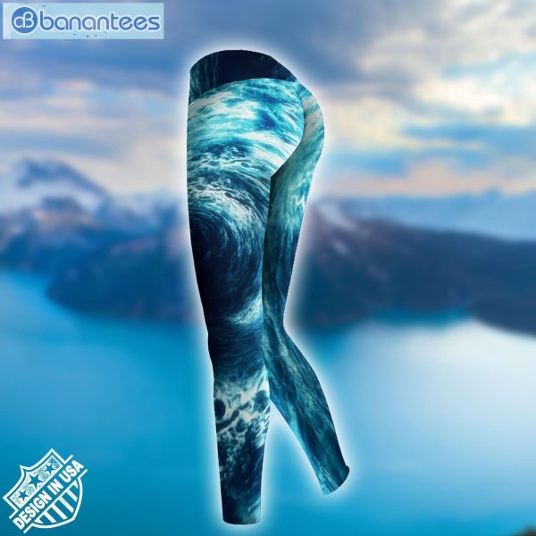Sea Turtle Personalized Water Blue Cool Design 3D Printed Leggings Hoodie Set Product Photo 3