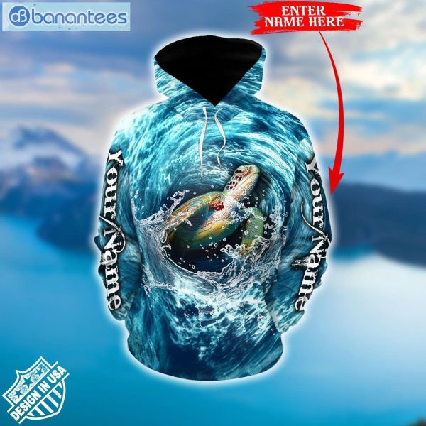 Sea Turtle Personalized Water Blue Cool Design 3D Printed Leggings Hoodie Set Product Photo 1