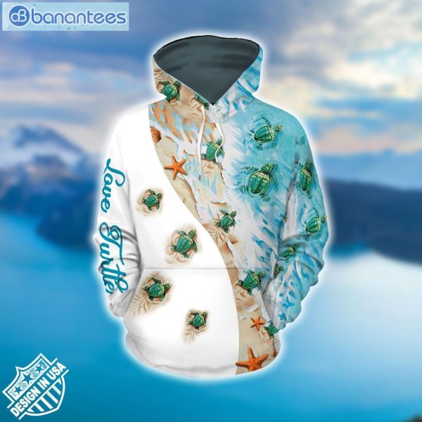 Sea Turtle Water Blue Cool Design 3D Printed Leggings Hoodie Set Product Photo 1
