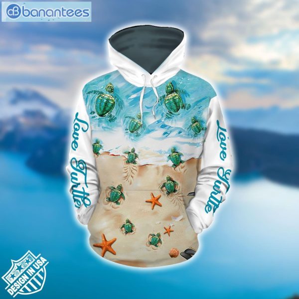 Sea Turtle Water Blue Good Quality Design 3D Printed Leggings Hoodie Set Product Photo 1